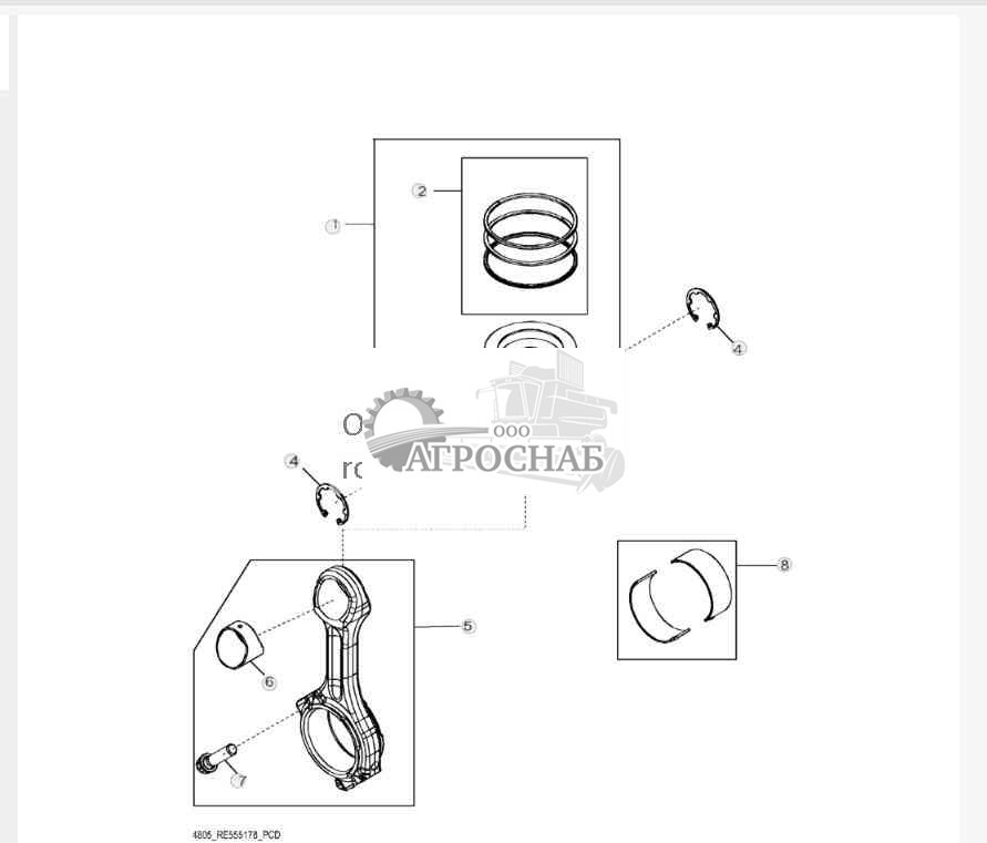 4805 Шатуны и поршни 